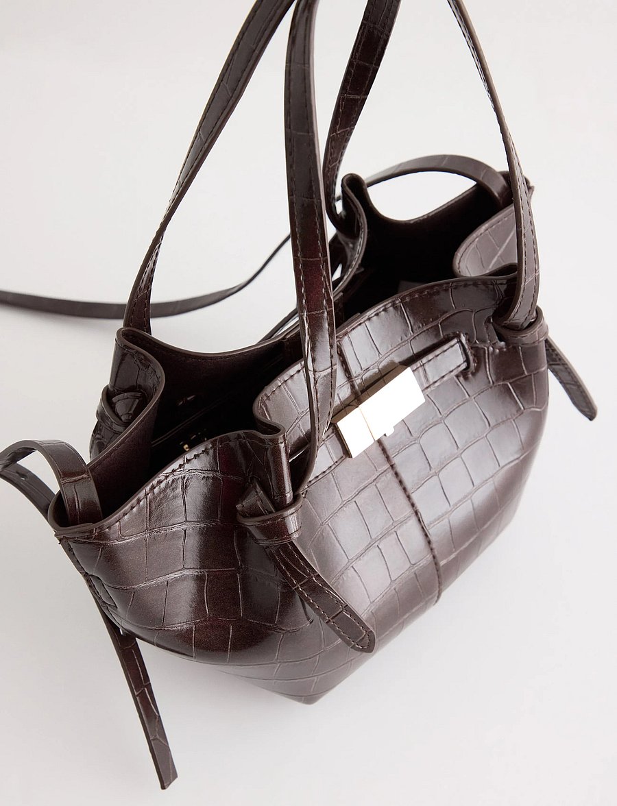 Lindex - Bag in imitation leather - moetrendid - dark brown - 2
