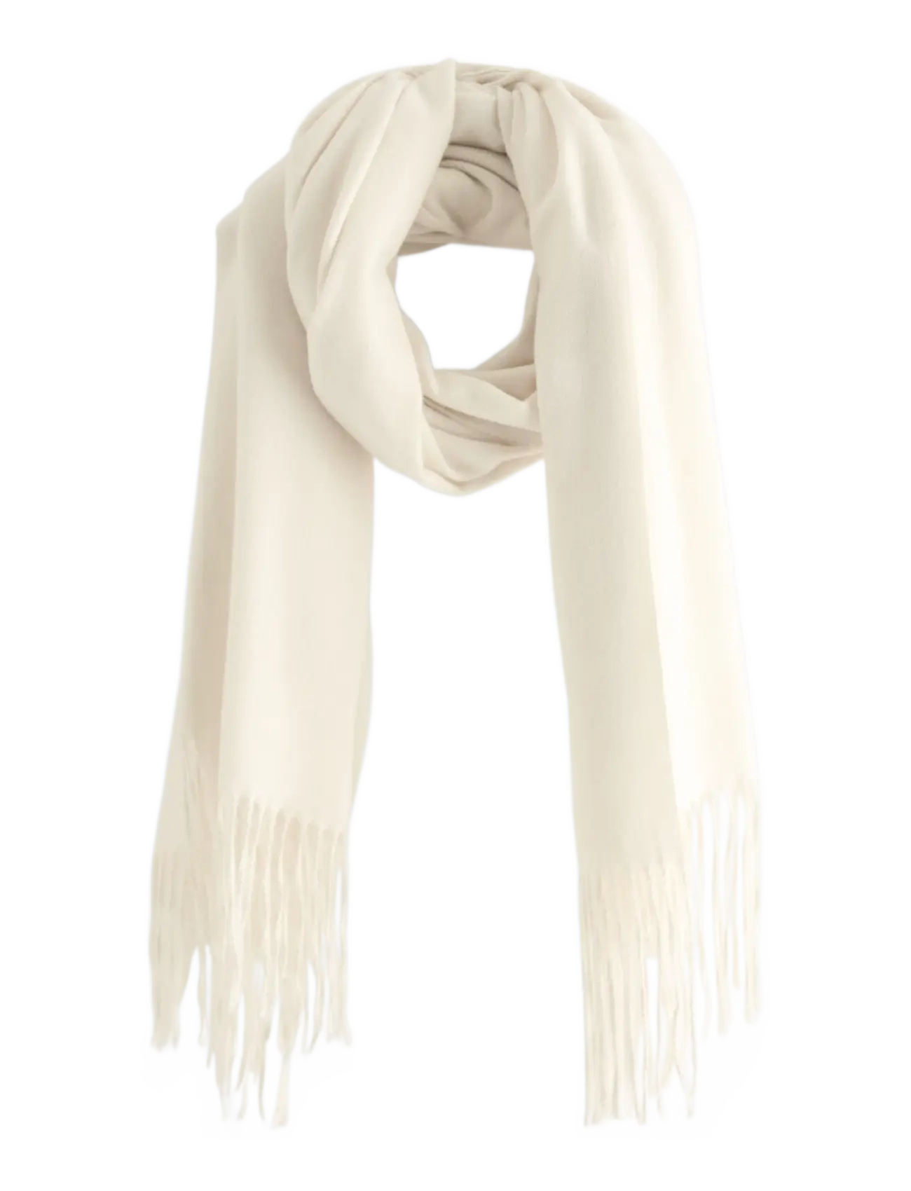 Lindex Scarf with fringes - Neuheiten - OFF WHITE / cream