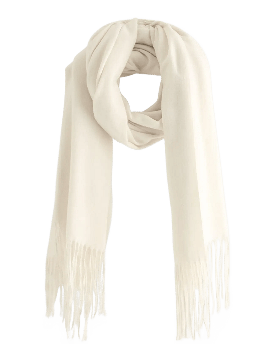 Lindex - Scarf with fringes - winterschals - off white - 0