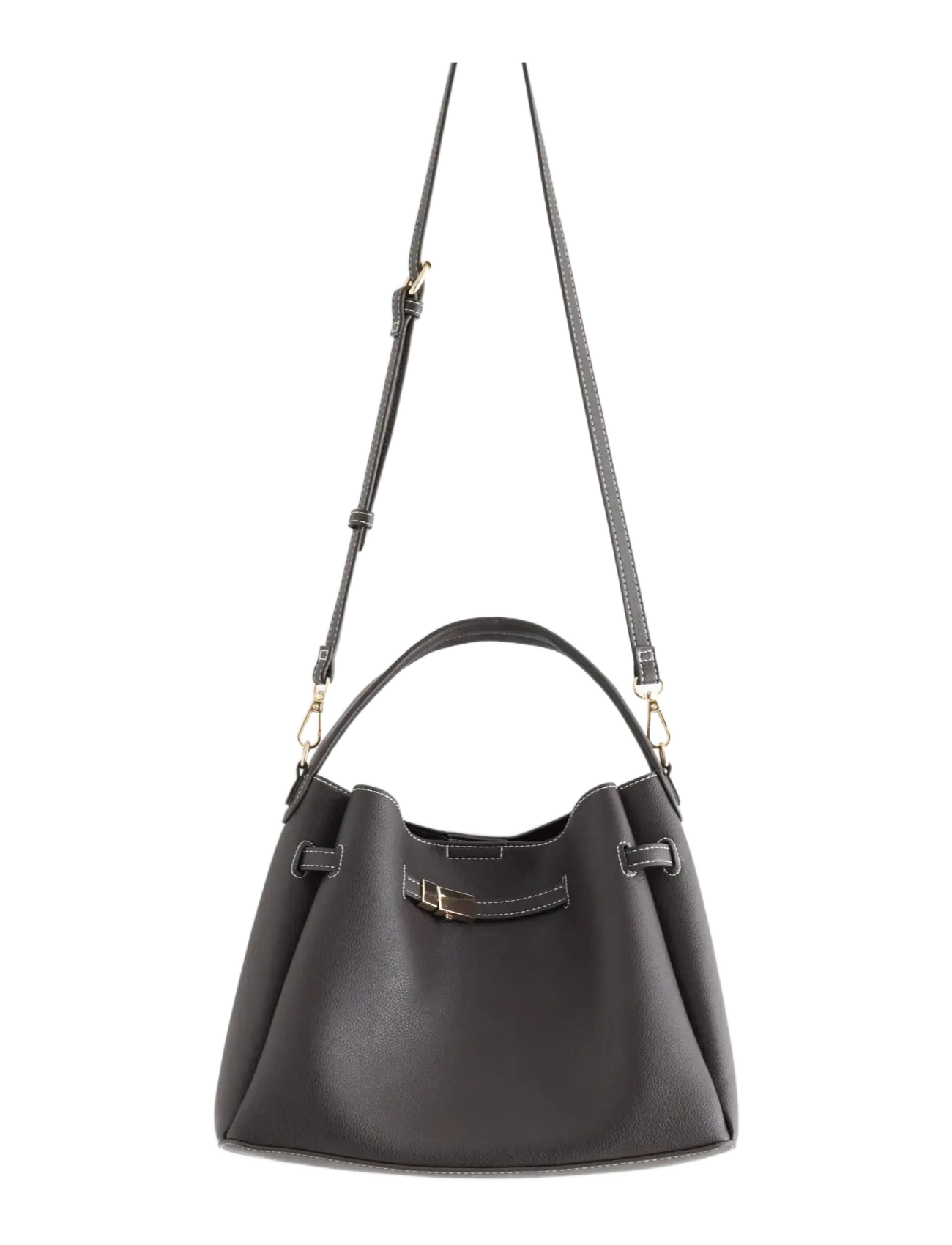 Lindex Bag in imitation leather - Bags - DARK BROWN / brown