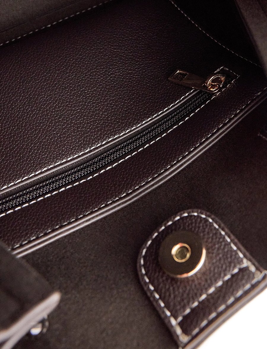 Lindex - Bag in imitation leather - fashion trends - dark brown - 2
