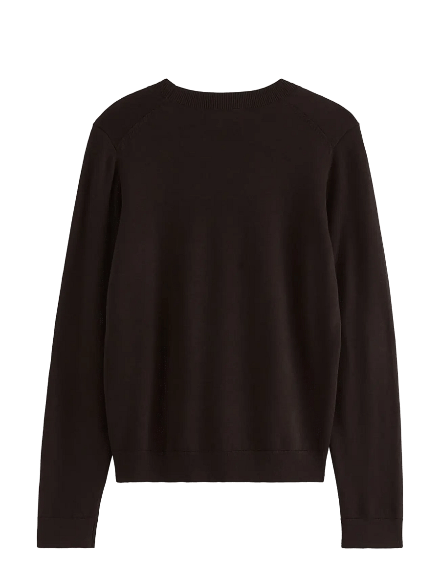 Lindex - Fine-knit long-sleeved top - kampsunid - dark brown - 2