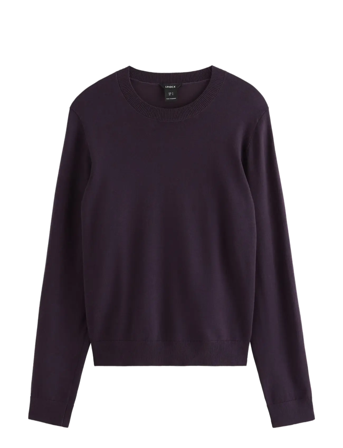 Lindex Fine-knit long-sleeved top - Kampsunid - DARK DUSTY LILAC / purple