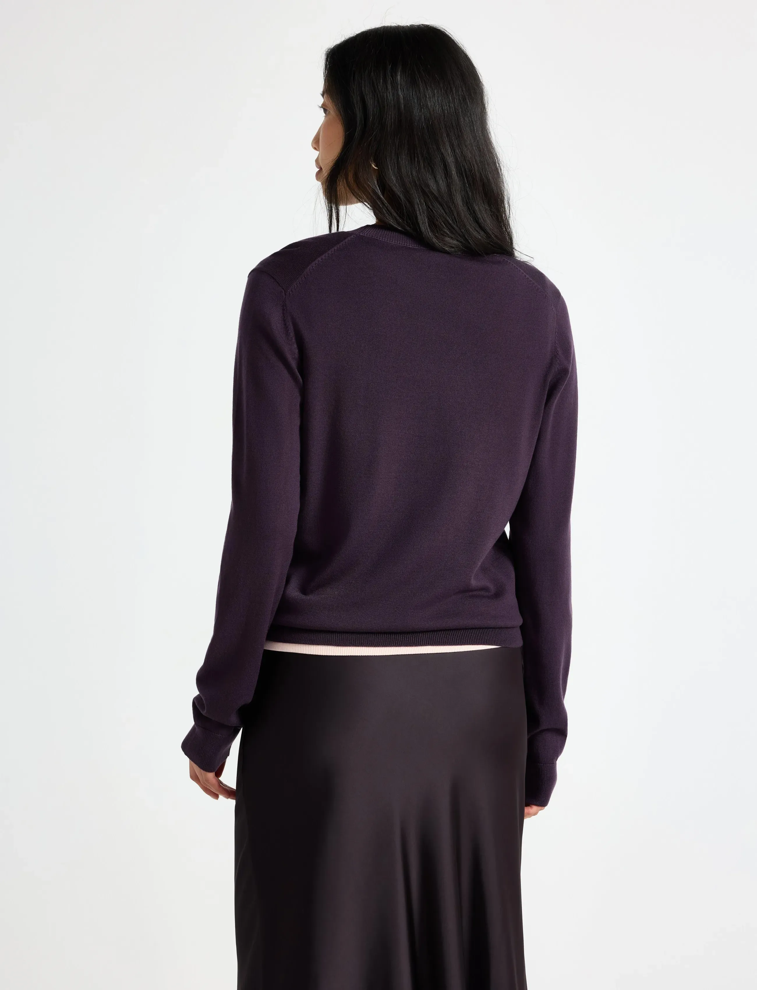 Lindex - Fine-knit long-sleeved top - kampsunid - dark dusty lilac - 3
