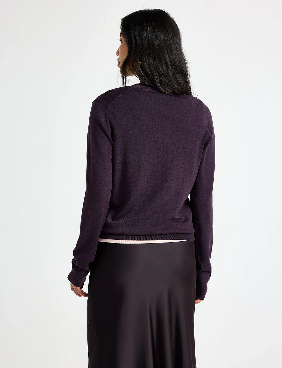 Lindex - Fine-knit long-sleeved top - kampsunid - dark dusty lilac - 3