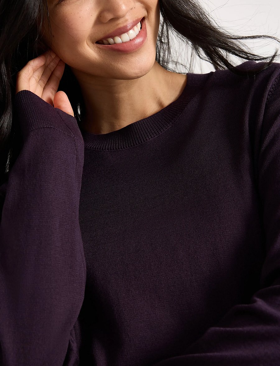 Lindex - Fine-knit long-sleeved top - kampsunid - dark dusty lilac - 4