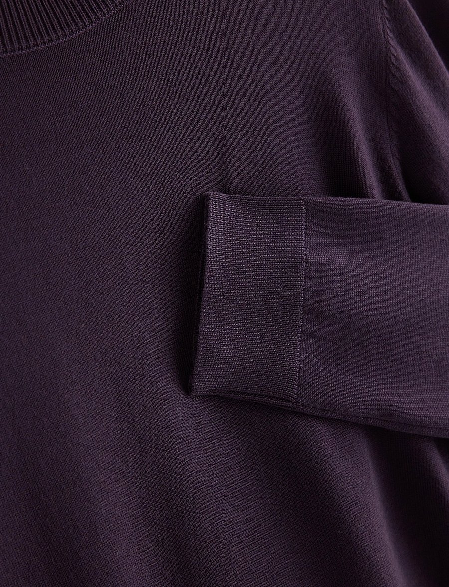 Lindex - Fine-knit long-sleeved top - kampsunid - dark dusty lilac - 5