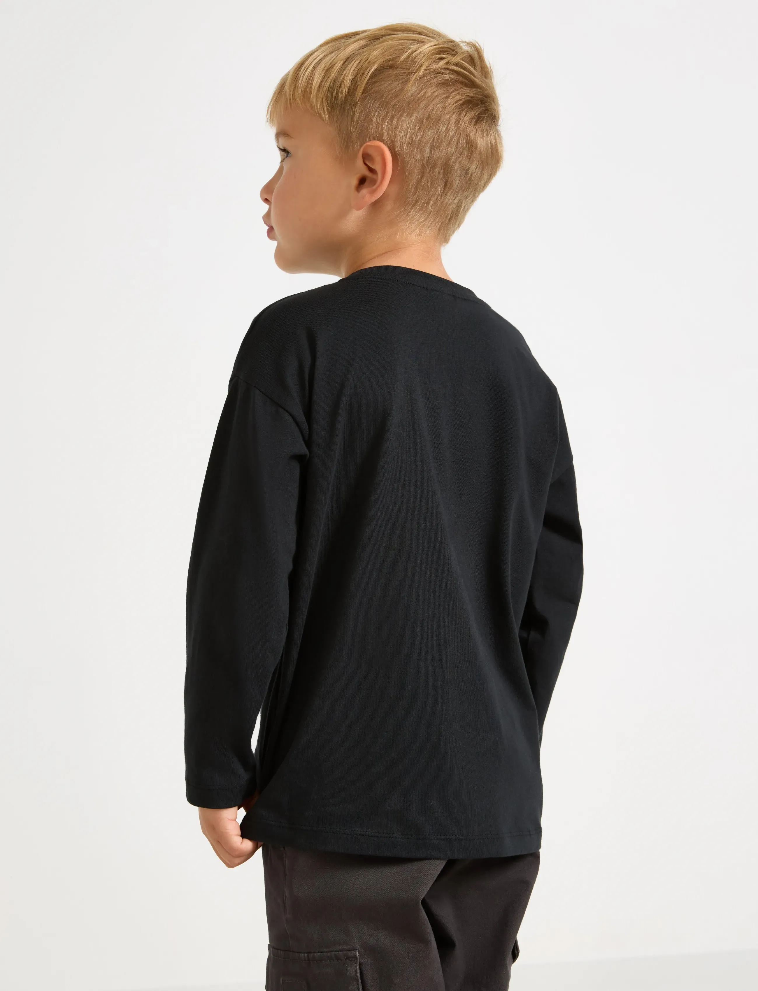 Lindex - Long-sleeved top with glow in the dark print - offblack - 3