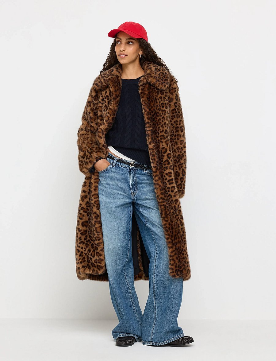 Lindex - Coat in faux fur - kunstpelz - camel - 0