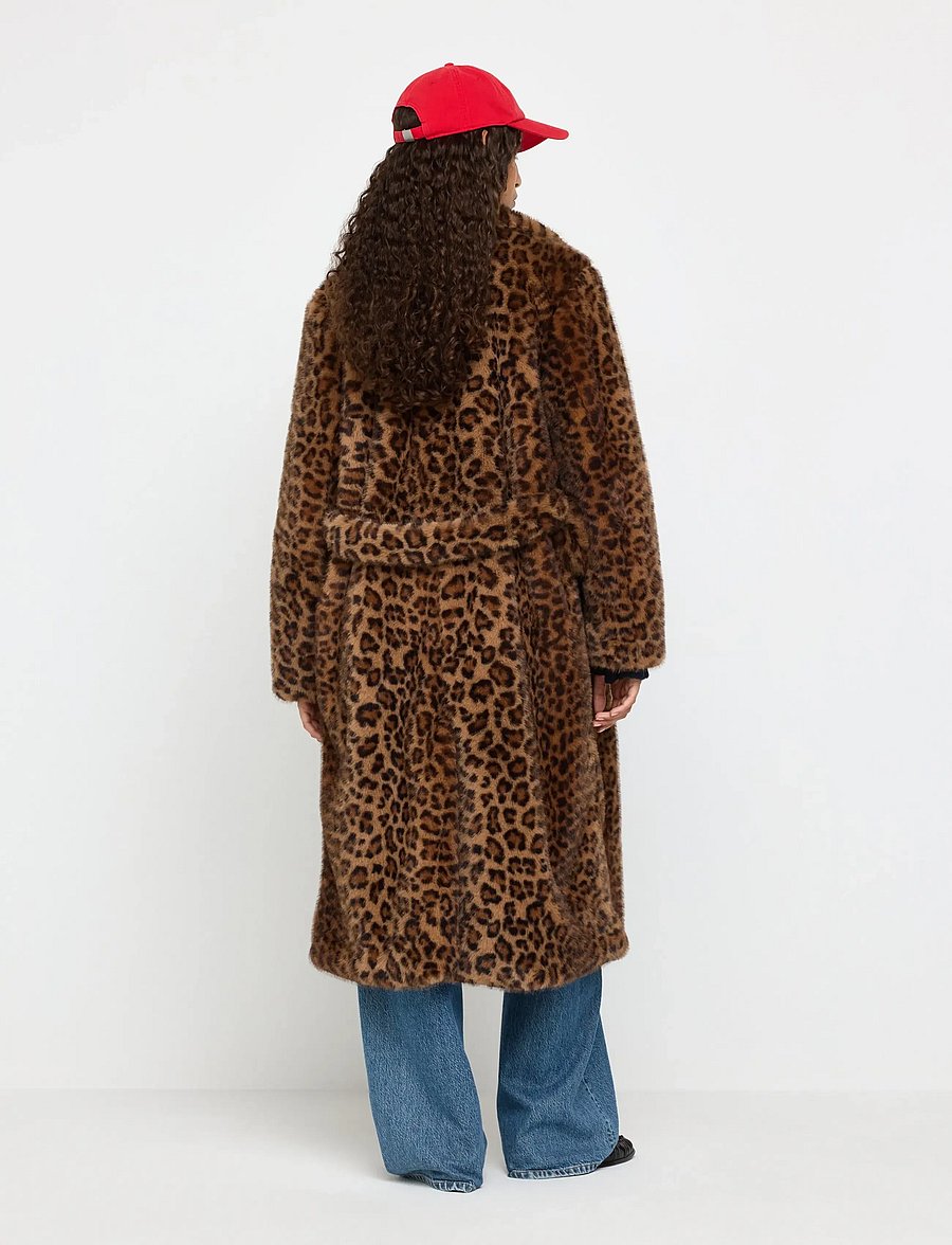 Lindex - Coat in faux fur - kunstpelz - camel - 3