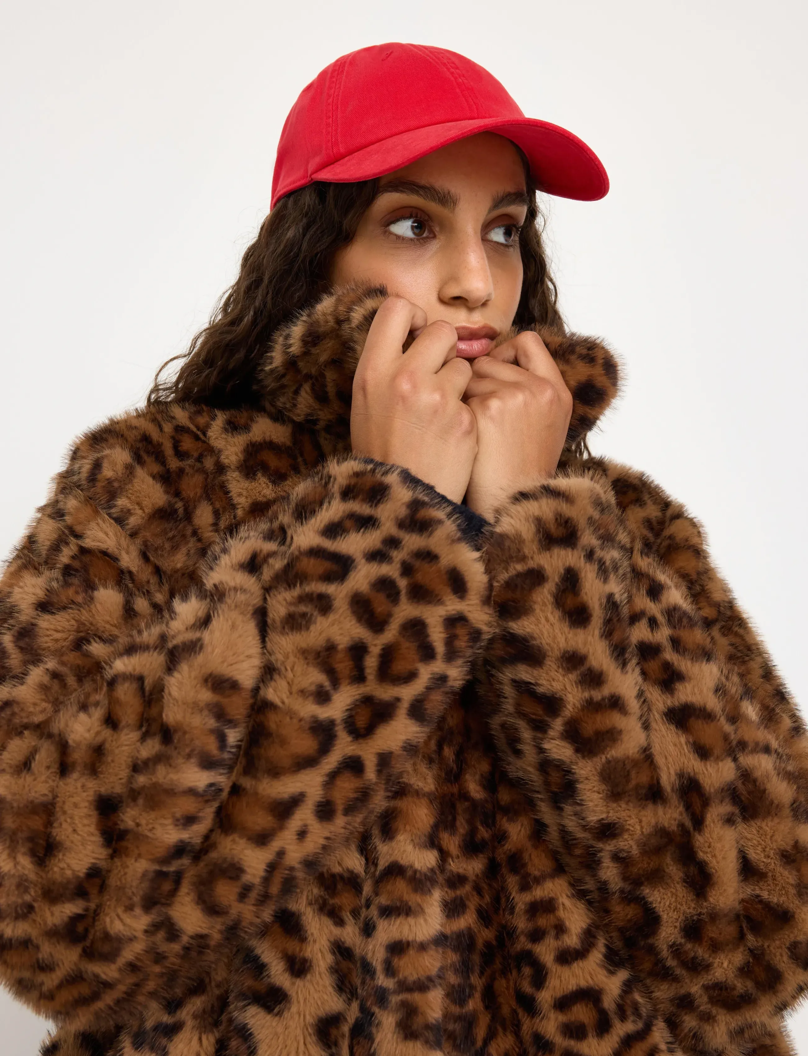 Lindex - Coat in faux fur - kunstpelz - camel - 4