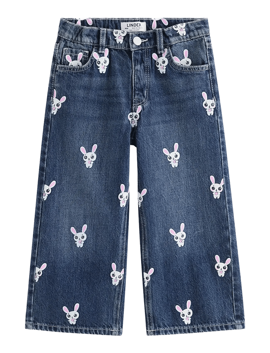 Lindex - Wide jeans with regular waist - laiad teksad - denim blue - 1