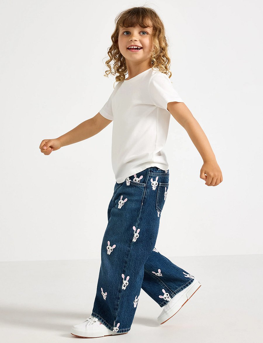 Lindex - Wide jeans with regular waist - laiad teksad - denim blue - 0