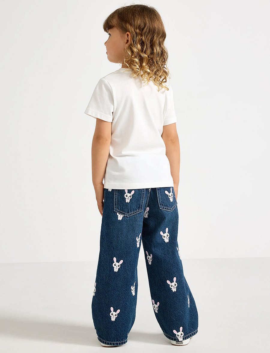 Lindex - Wide jeans with regular waist - laiad teksad - denim blue - 3