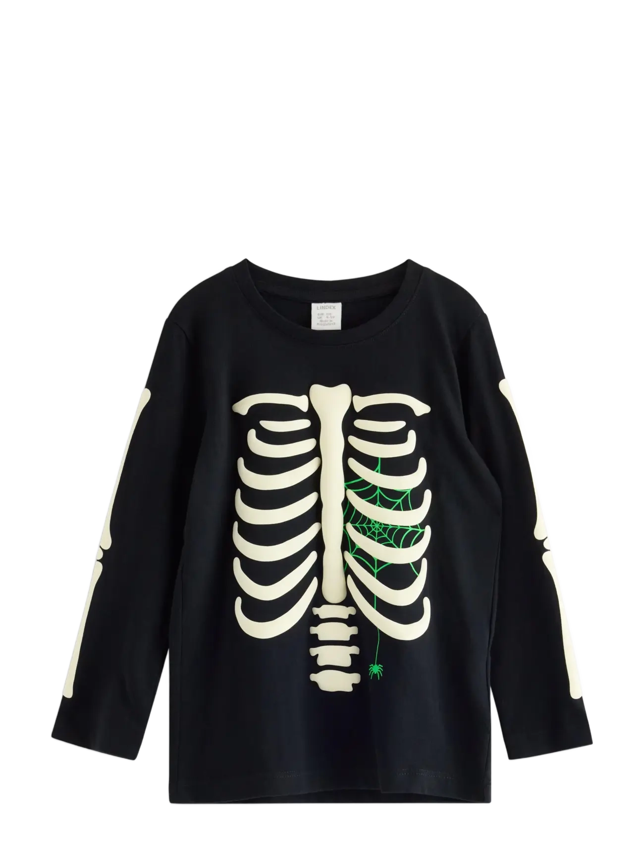 Lindex Top with glow in the dark motif - Lindex - BLACK / black
