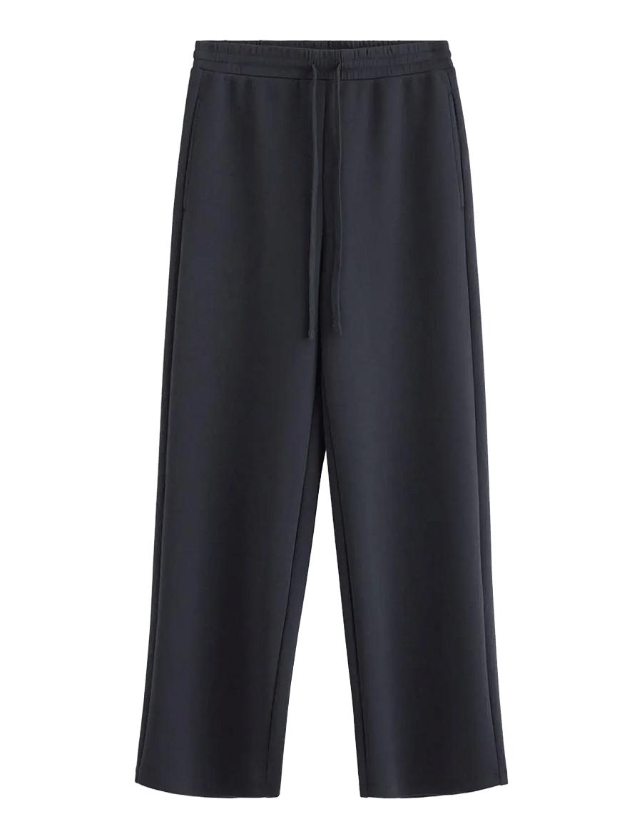 Lindex - Super soft jersey trousers - hosen mit weitem bein - dark dusty blue - 1