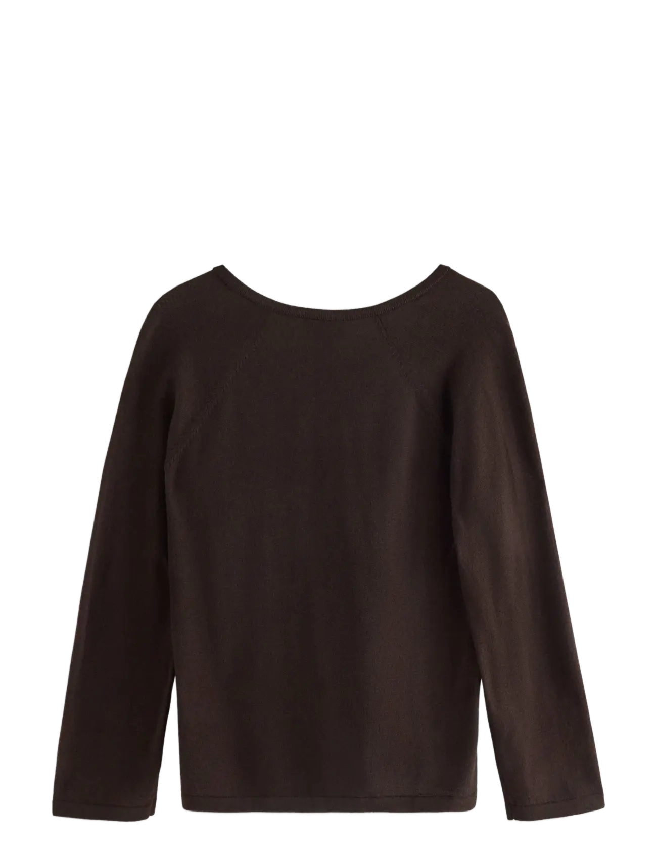 Lindex - Fine-knit jumper in merino wool - dark brown - 2