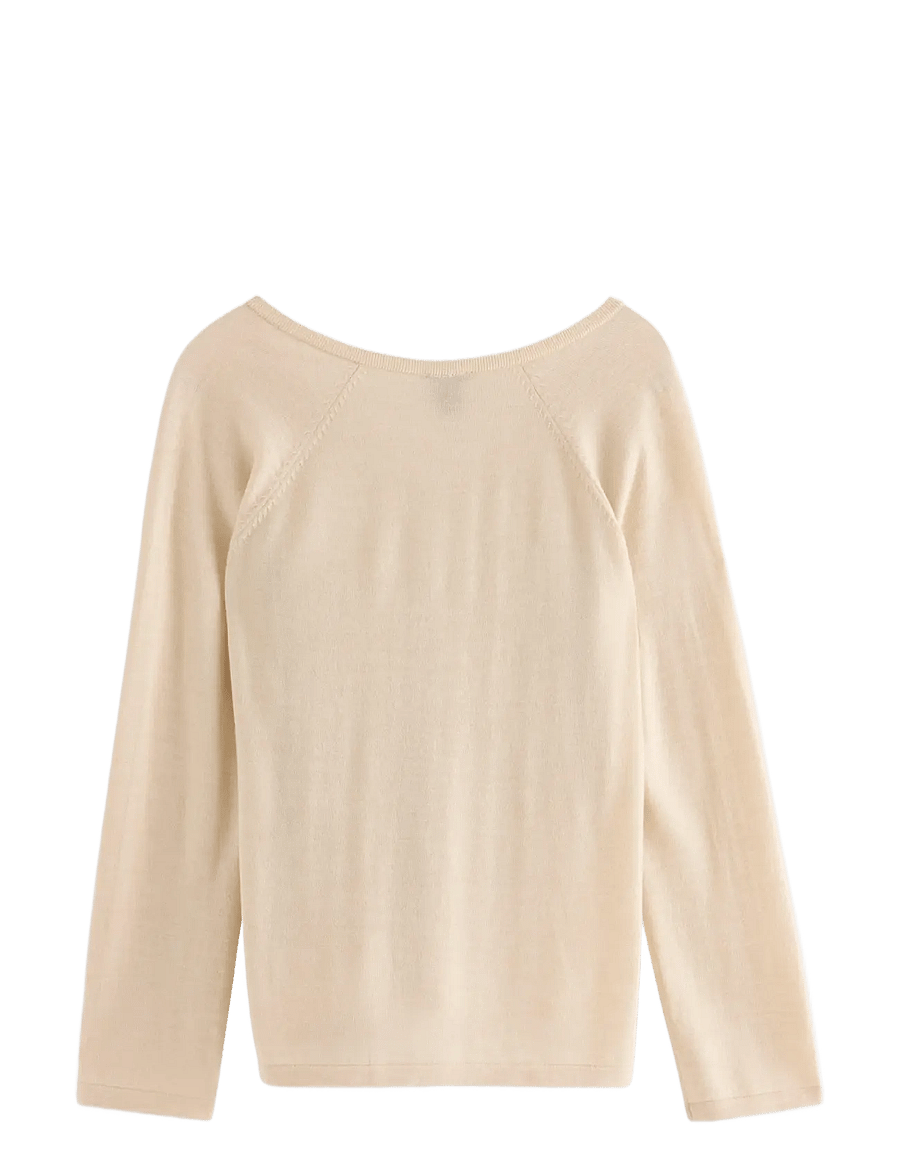 Lindex - Fine-knit jumper in merino wool - pullover - light beige - 2