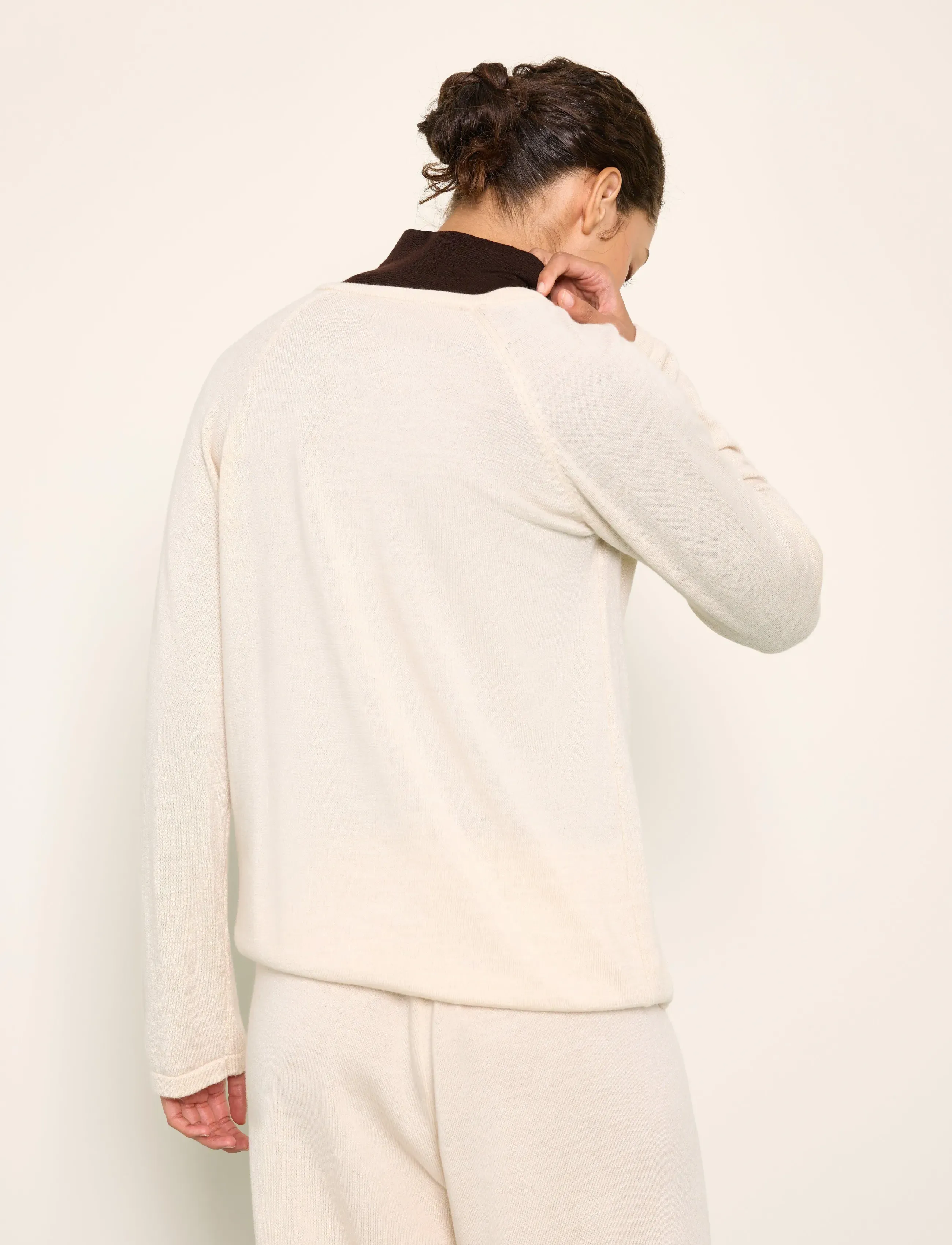 Lindex - Fine-knit jumper in merino wool - pullover - light beige - 3