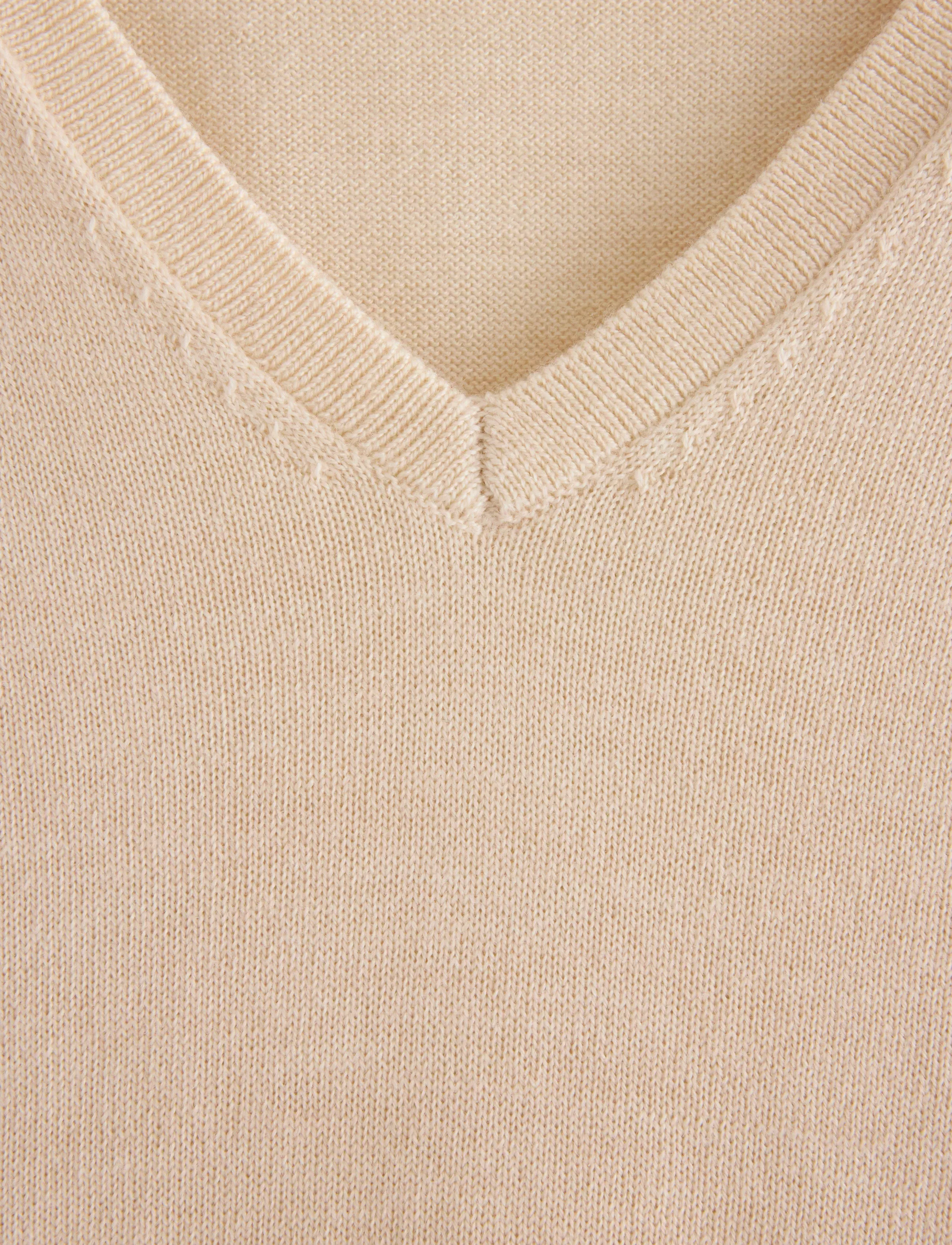 Lindex - Fine-knit jumper in merino wool - pullover - light beige - 5