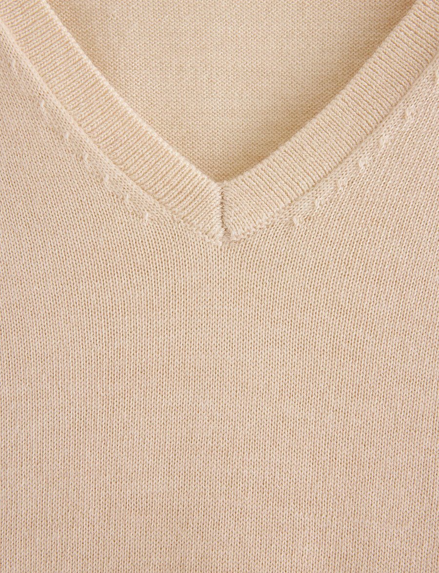 Lindex - Fine-knit jumper in merino wool - pullover - light beige - 5