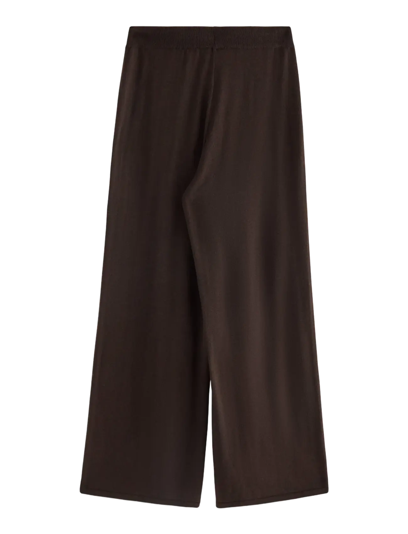 Lindex - Cropped wide trousers in merino wool - culottes - dark brown - 2