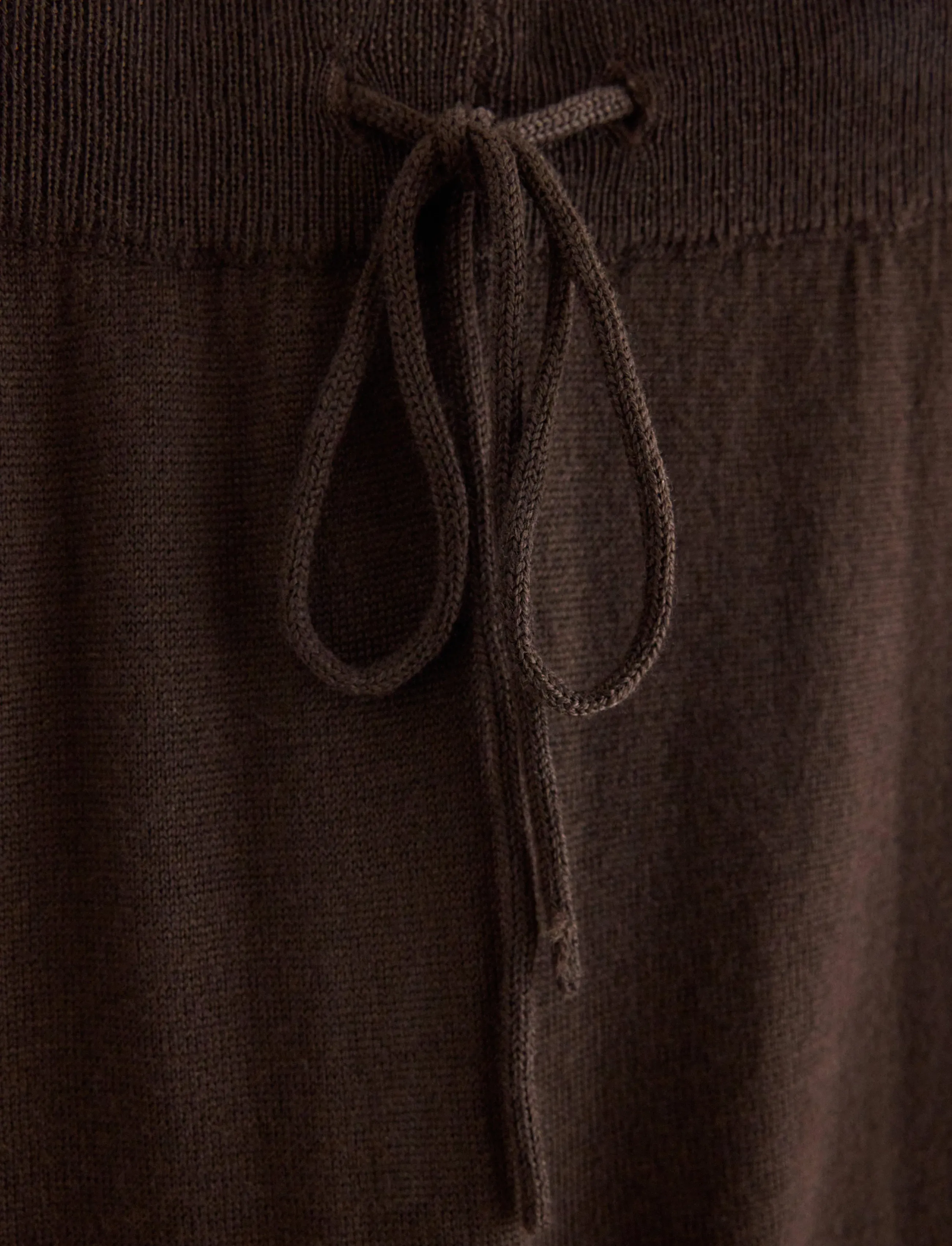 Lindex - Cropped wide trousers in merino wool - culottes - dark brown - 5