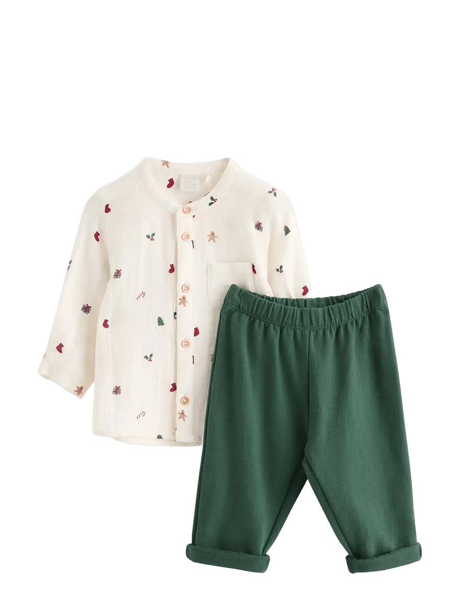 Lindex - Set with shirt and sweatpants - sets mit langärmeligem t-shirt - light beige - 0