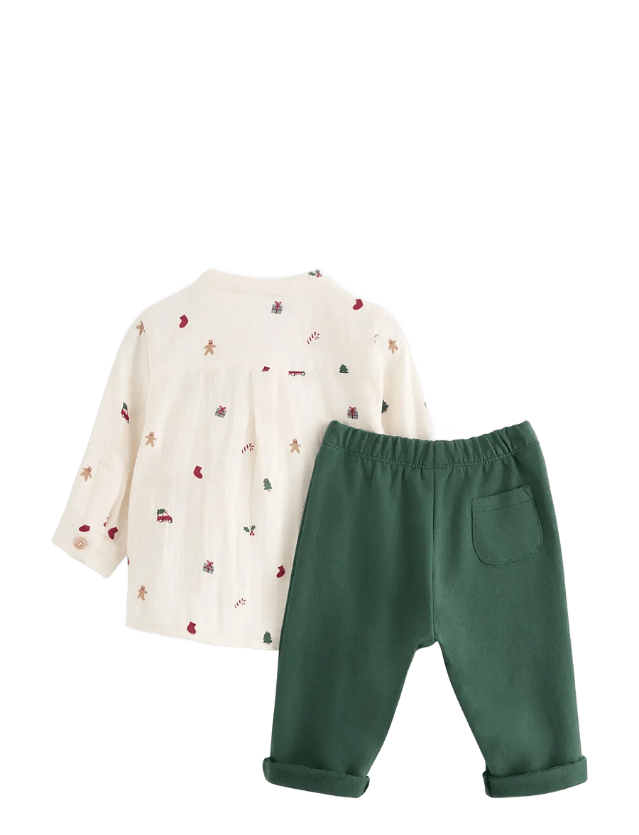 Lindex - Set with shirt and sweatpants - sets mit langärmeligem t-shirt - light beige - 1