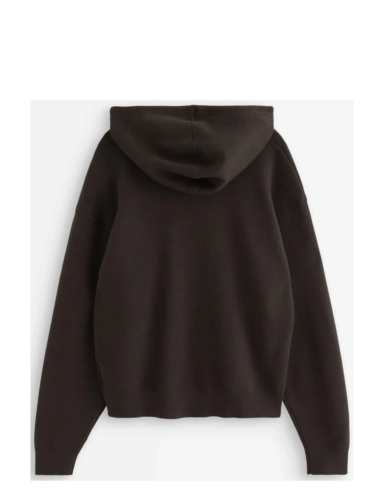 Lindex - Fine-knit hoodie - dark brown - 2