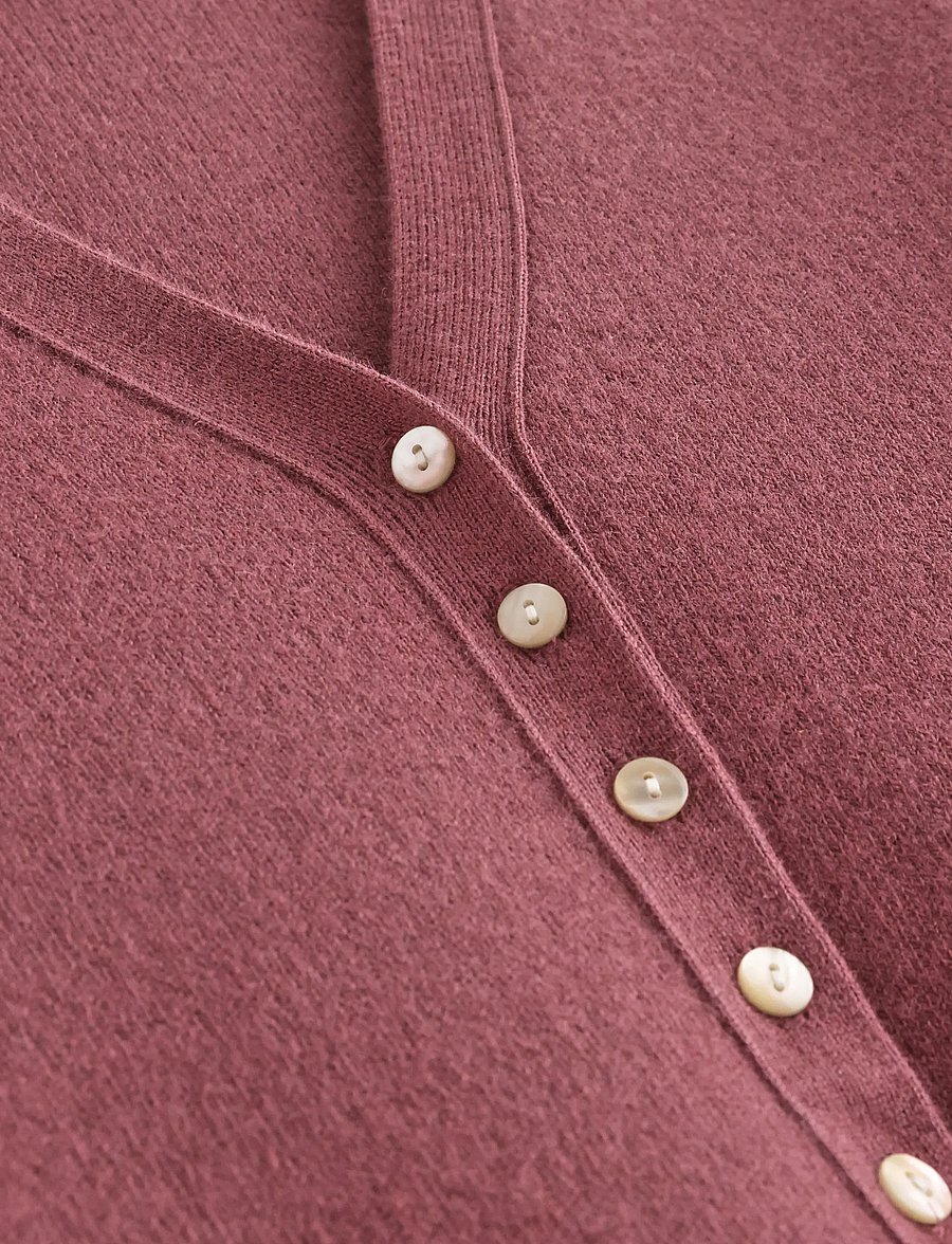 Lindex - Figure fit cardigan - cardigans - dark dusty lilac - 5