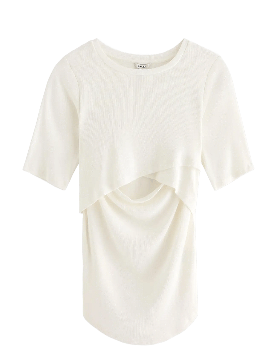 Lindex - MOM wrap nursing top - Överdelar - off white - 0