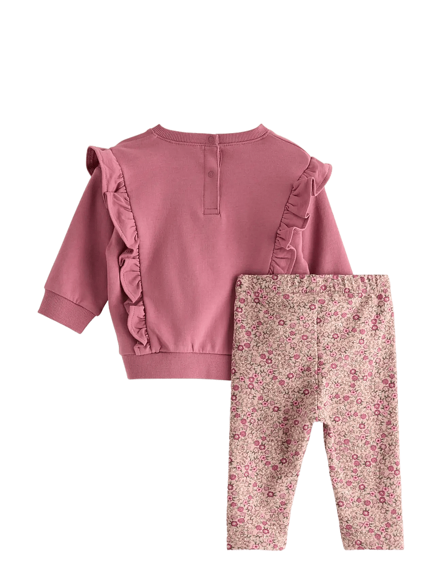 Lindex - Set with sweatshirt and leggings - sets mit langärmeligem t-shirt - dusty pink - 1