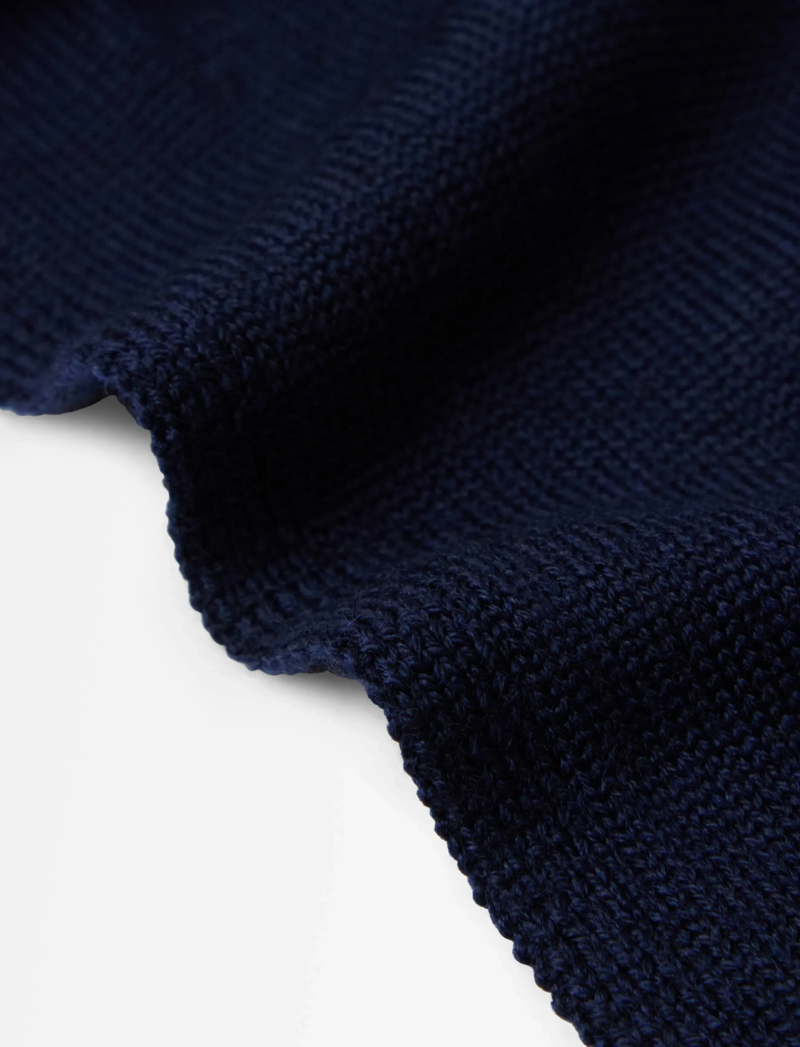 Lindex - Triangle scarf in merino wool - kerged sallid - dark blue - 2