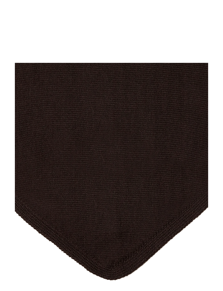 Lindex - Triangle scarf in merino wool - tynde tørklæder - dark brown - 1