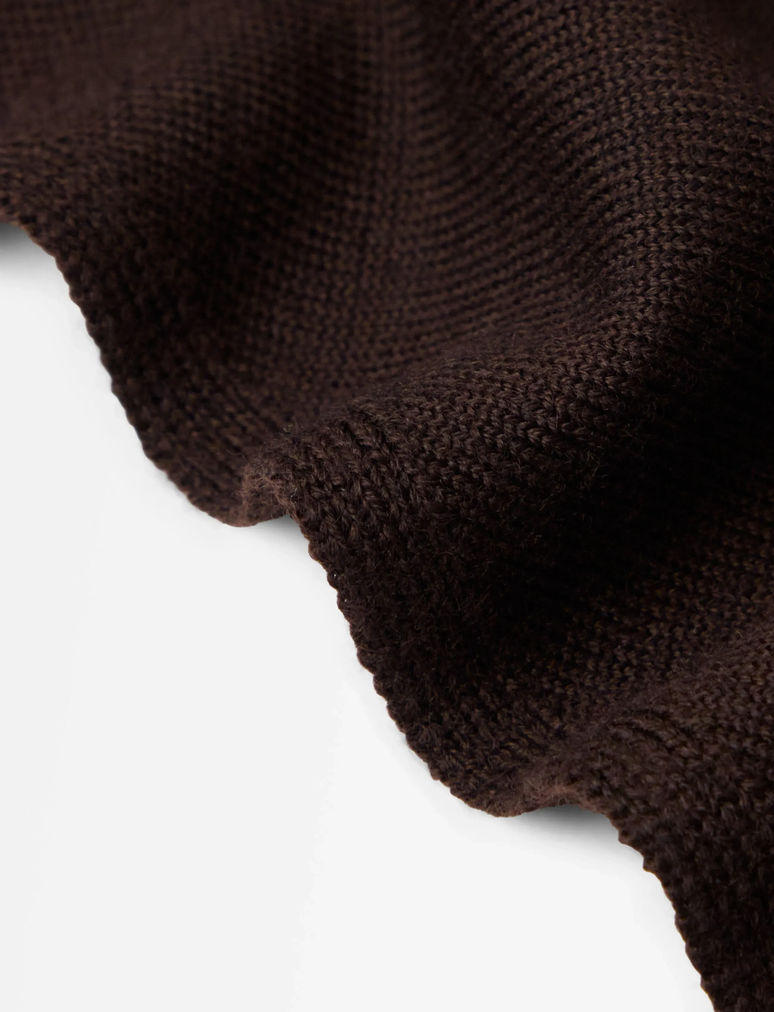 Lindex - Triangle scarf in merino wool - tynde tørklæder - dark brown - 2