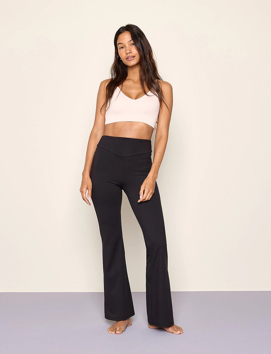Lindex - Flared leggings - leggings - black - 0