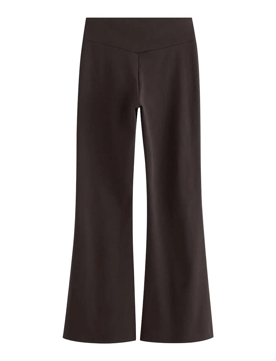 Lindex - Flared leggings - retuusid - dark brown - 2