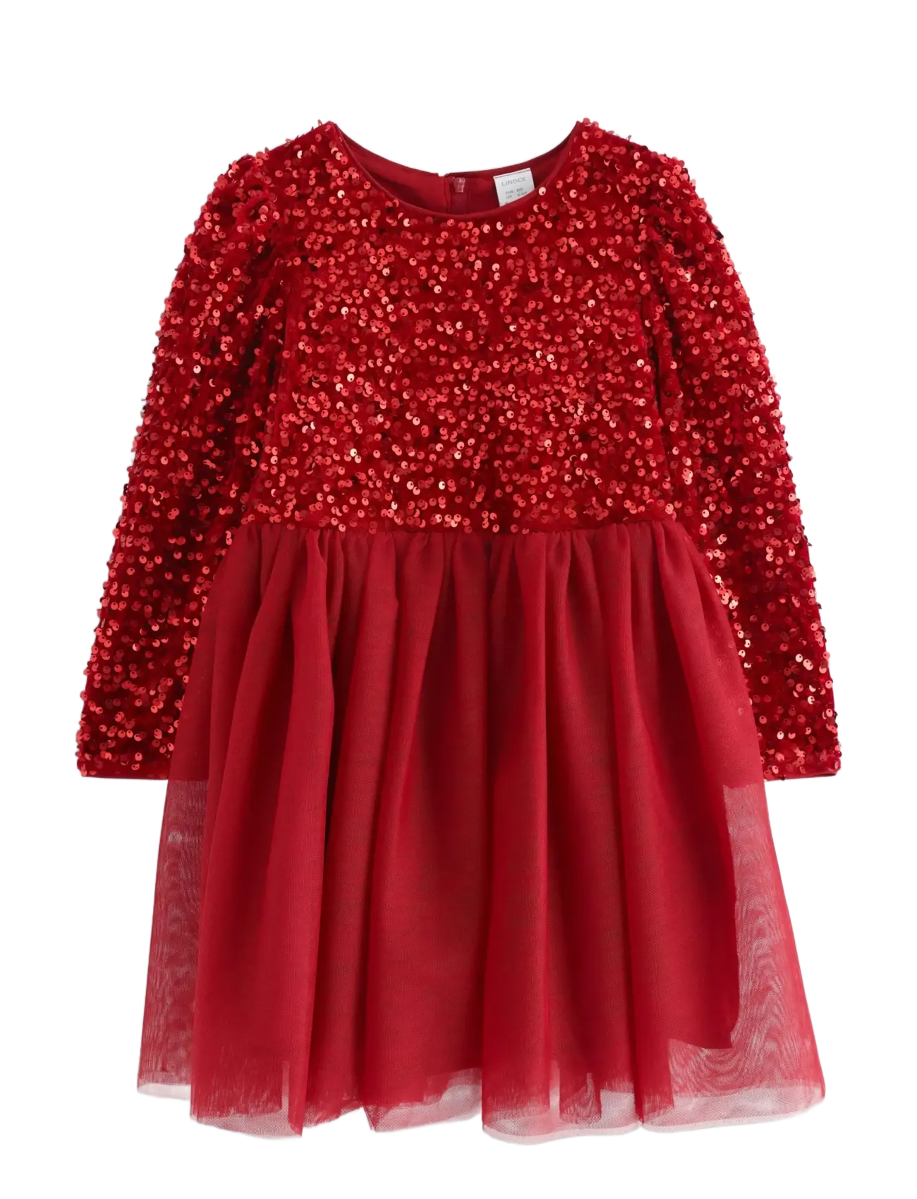 Lindex Dress with sequins - Neuheiten - DARK DUSTY RED / burgundy