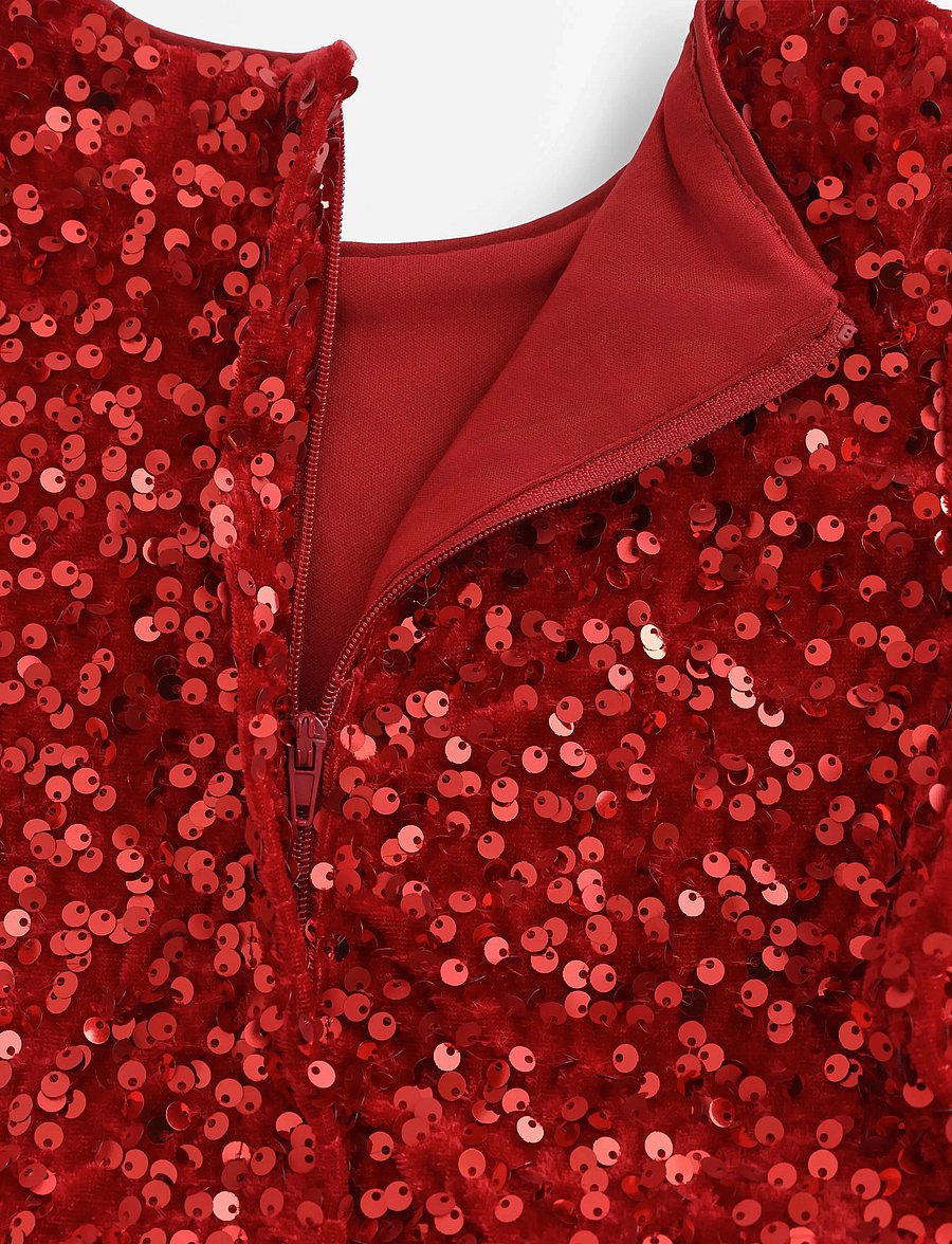 Lindex - Dress with sequins - partykleider - dark dusty red - 2