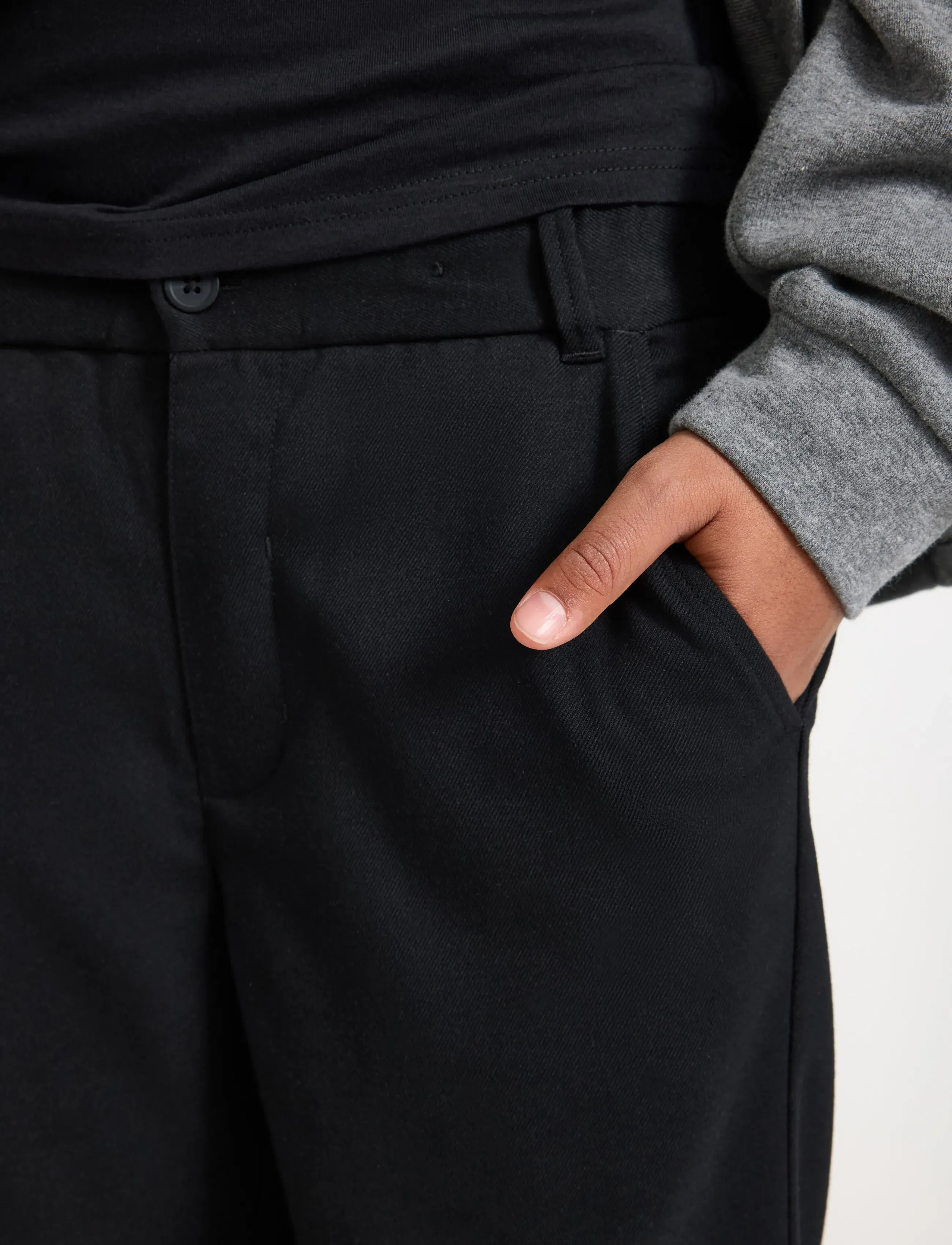 Lindex - Flannel trousers - einkaufen nach alter von - black - 4