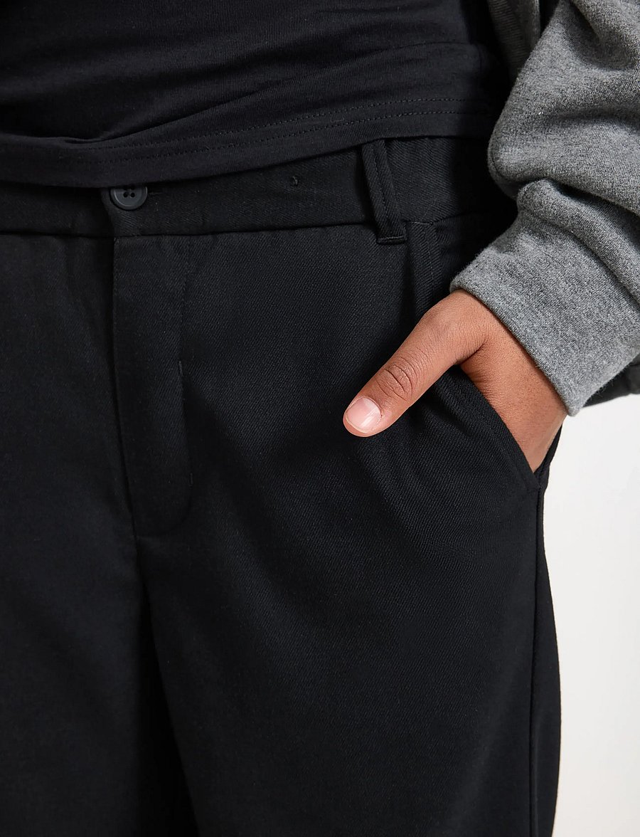 Lindex - Flannel trousers - einkaufen nach alter von - black - 4