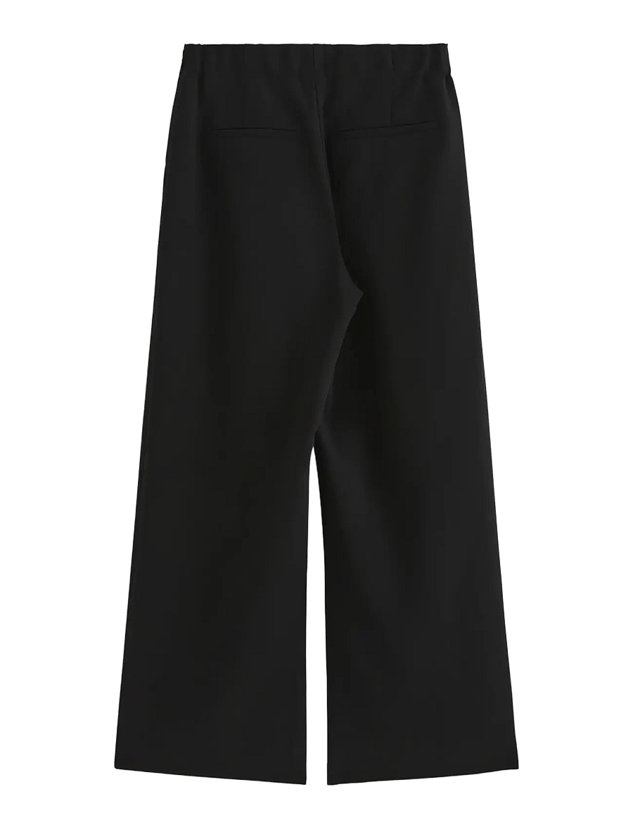 Lindex - Wide trousers with pleats - hosen mit weitem bein - black - 2
