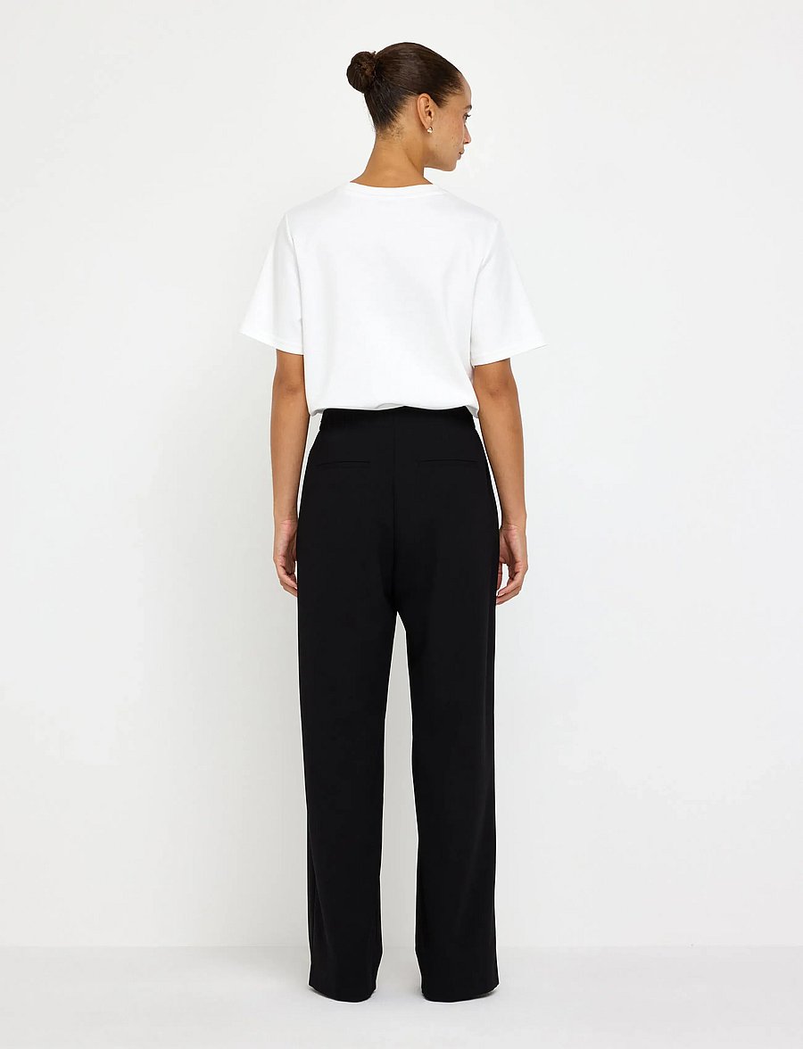Lindex - Wide trousers with pleats - hosen mit weitem bein - black - 3