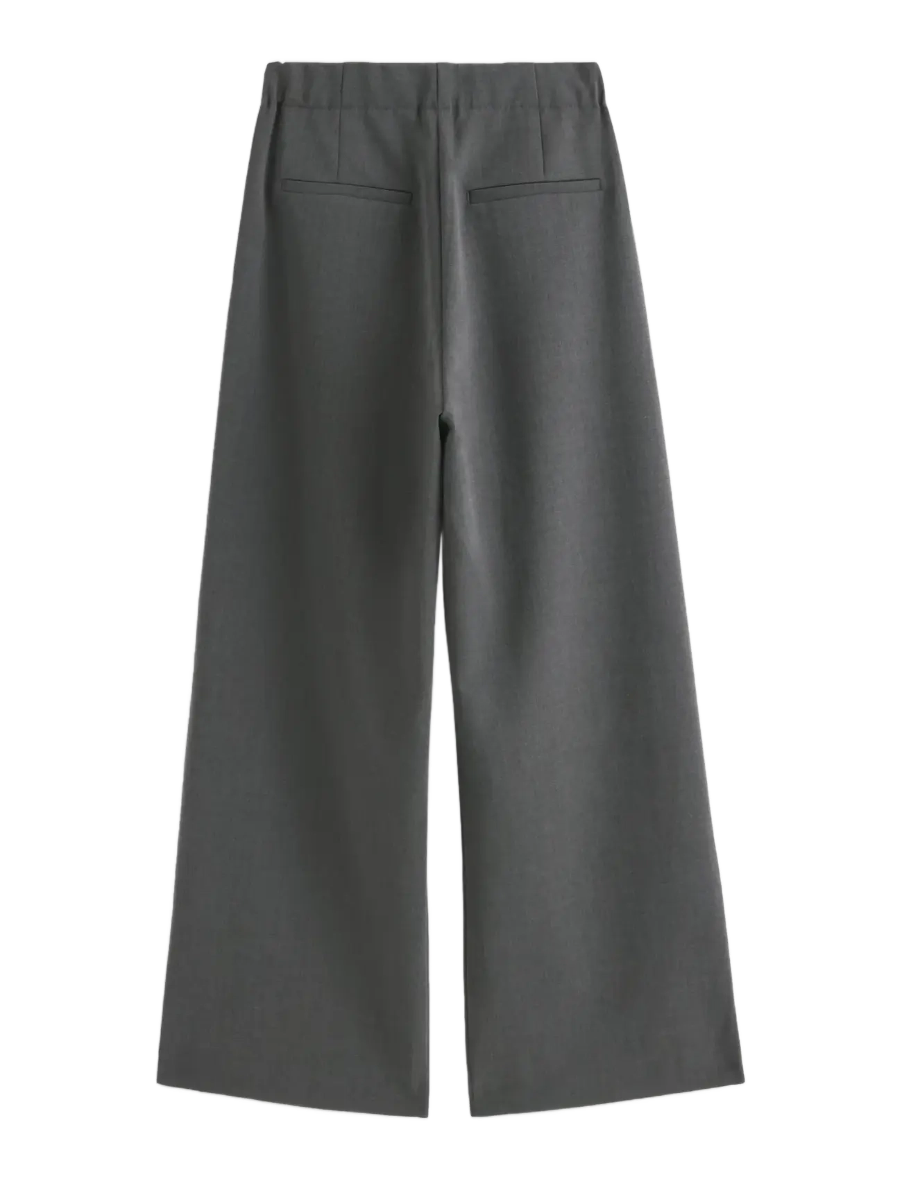 Lindex - Wide trousers with pleats - dark grey melange - 2