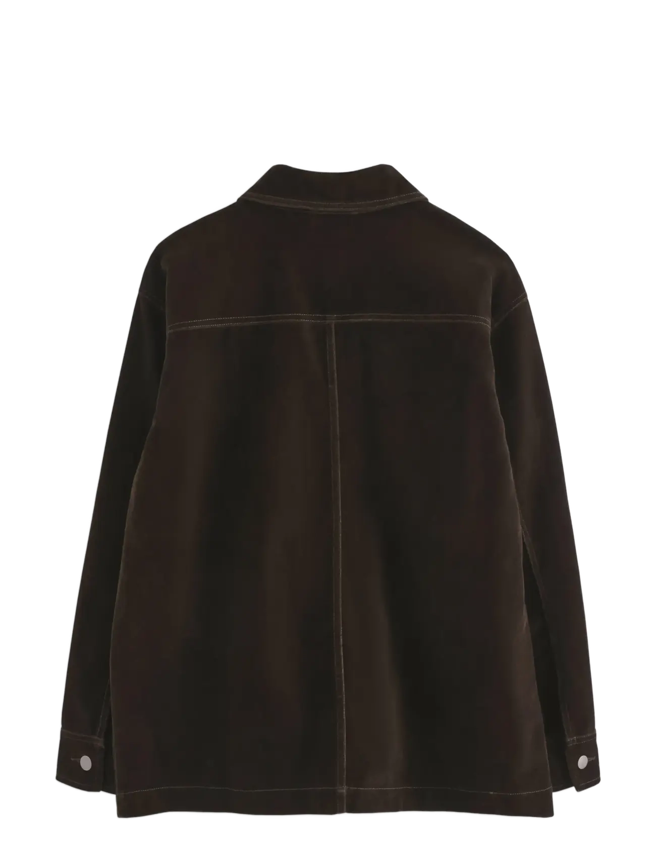 Lindex - Jacket in velvet - utility-jakker - dark brown - 2