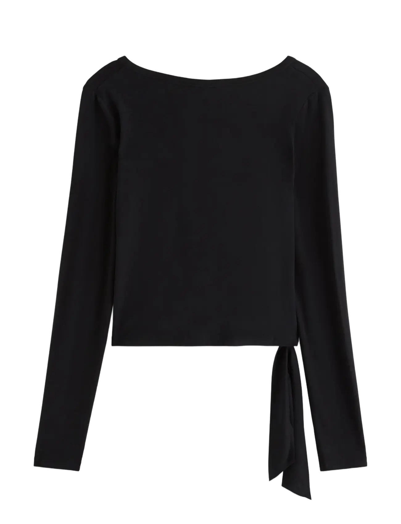 Lindex - Long-sleeved wrap top - long-sleeved tops - black - 2