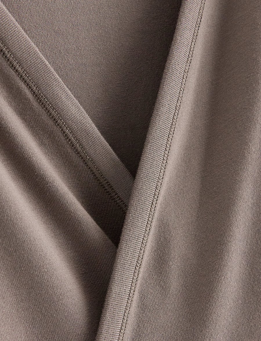 Lindex - Long-sleeved wrap top - langärmlige tops - dark khaki - 5