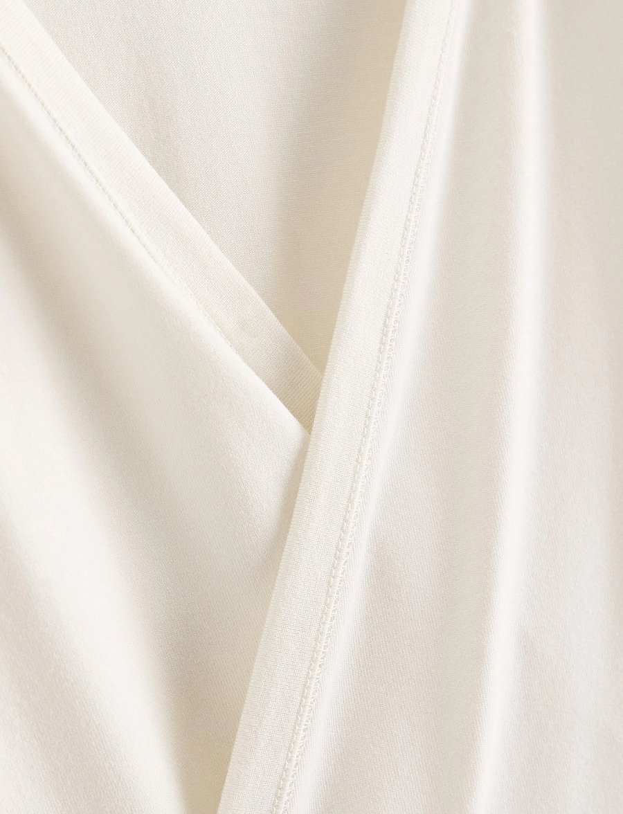Lindex - Long-sleeved wrap top - langärmlige tops - off white - 5