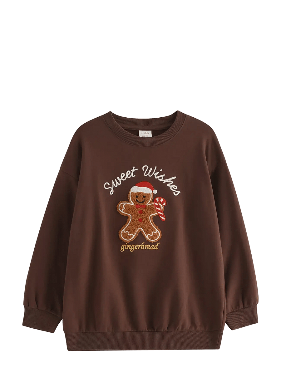 Lindex - Sweatshirt with brushed inside - dark brown - 1